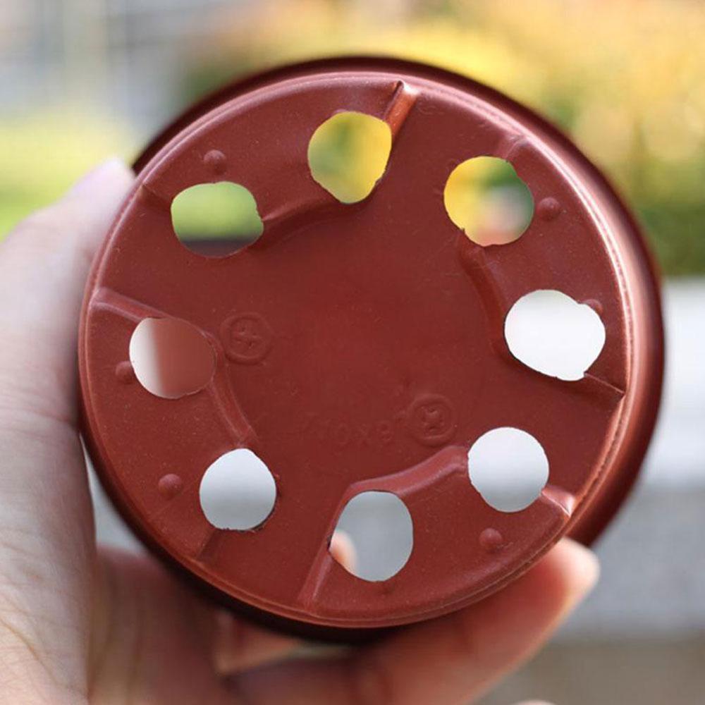 10Pcs/Lot Flower Pot Plastic Plant Pots Desktop Potted Green Home Plant Vegetation Soft Garden Flowerpot Garden Nursery Too D8U9