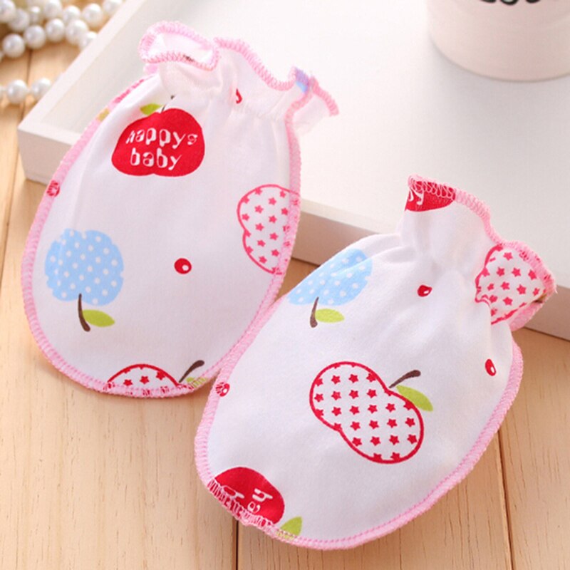1 paire coton mélangé bébé gants Anti rayure visage main gardes Protection doux -né moufles bébé douche pour bébé fille garçon: 2