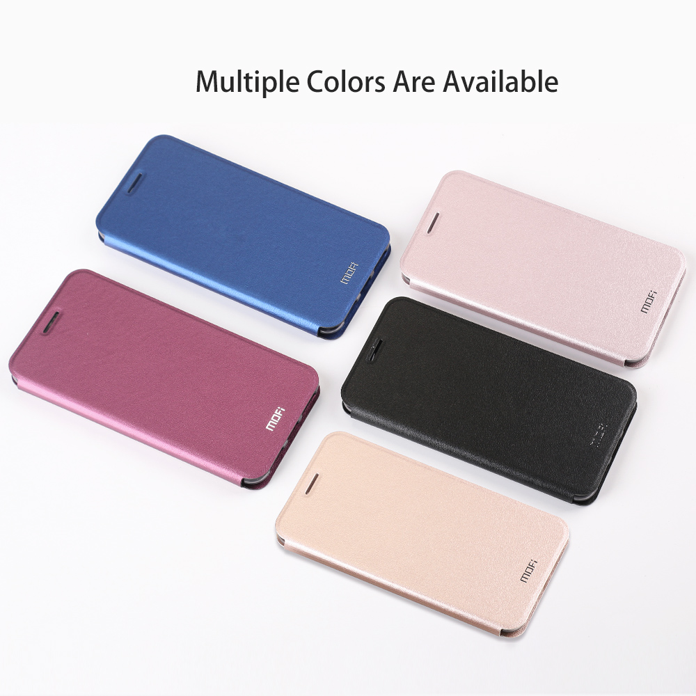 Funda de MOFI para Redmi Nota 7 caso para Redmi Nota 7 Pro Flip caso para Xiaomi Redmi Note 7 De cuero de la PU transparente protector de TPU Capas