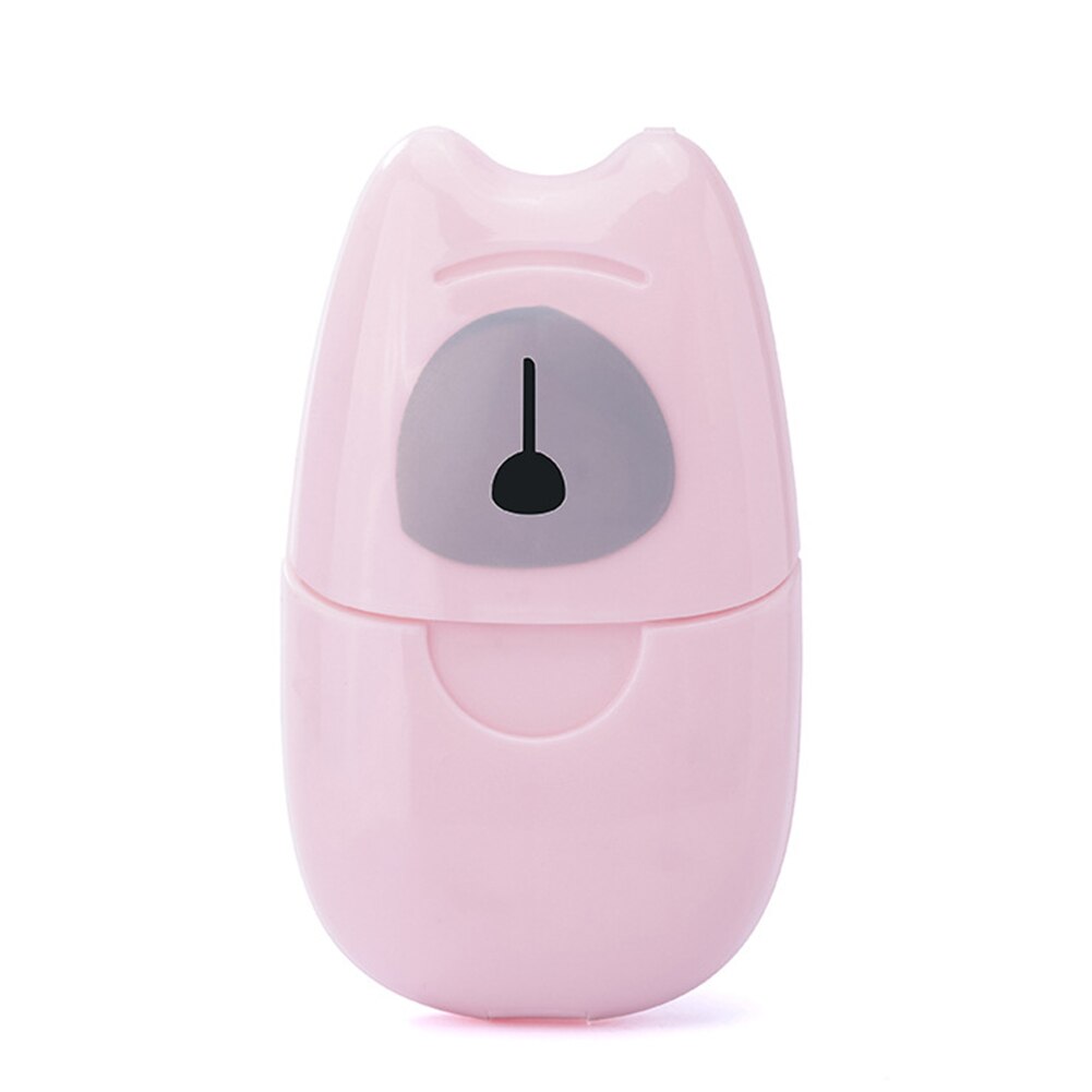 Papel de jabón portátil desechable, láminas aromáticas para lavar las manos, Mini, para viaje, 50 Uds., THIN889: Rosa