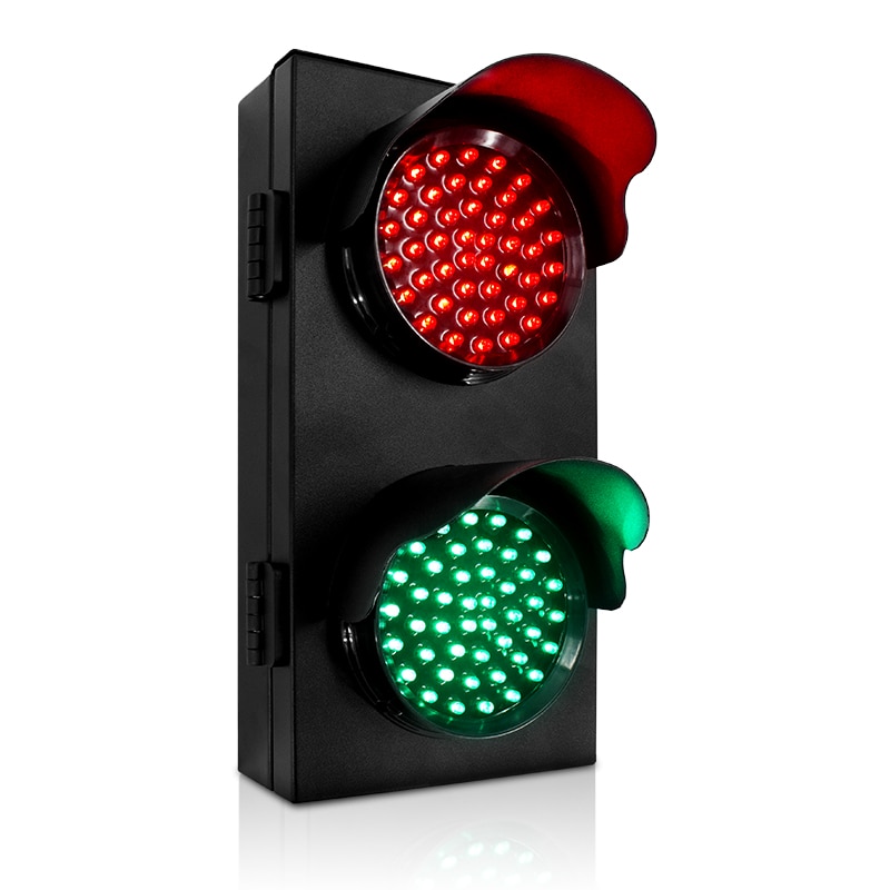 100mm Steel Case Mini Red Green LED Traffic Lights