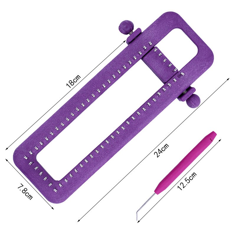 Kit de telar de calcetines ajustables para principiantes, bufanda de costura de punto, herramienta para tejer, suministros de punto, marco de tejido de ABS, telar