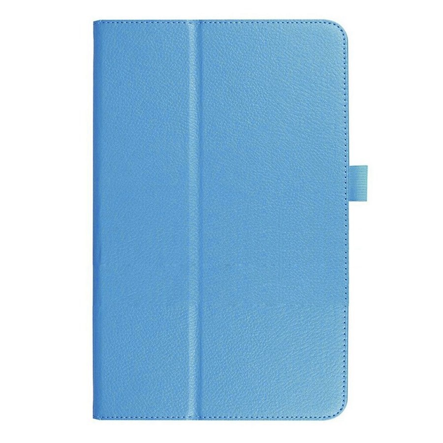 Litchi PU leather case For Samsung Galaxy Tab A 8.0 inch tablet cover SM-T290 T295 T297 Protective Tablet Case +Film+pen: blue