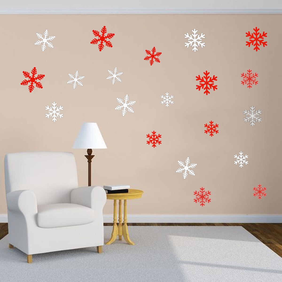 27 Stuks Sneeuwvlok Muursticker Raamstickers Kerst Behang Room Muurstickers Kerst Decoraties Voor Huis