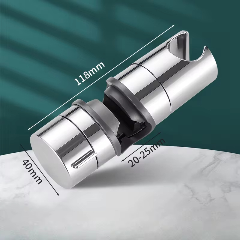 Universal Shower Head Holder Adjustable Shower Rail Holder Bathroom Accessories Replacement Hand Shower Bracket for Slide Bar: Brushed Nickel