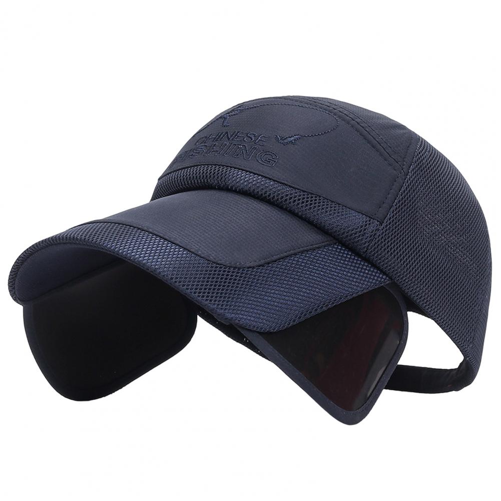 Cappello da baseball Donna Uomo Ricamo Tesa estesa Autunno Inverno Versione coreana Cappello da sole sportivo Cappello con visiera per protezione solare Cappelli da golf: Black