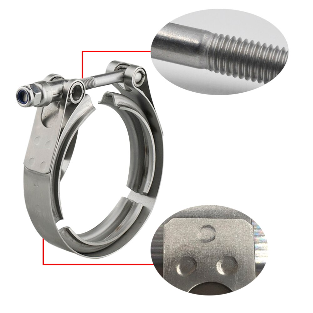 Top 2 "/2.25"/2.5 "/2.75"/3 "/3.25" V-Band Klem Rvs Uitlaat Downpipe Klem Zonder Flens Dropshiper