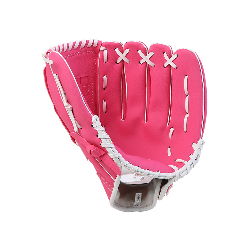 Guante de entrenamiento de béisbol para deportes al aire libre, guantes de práctica de Softball para niños/adultos, guantes profesionales de béisbol y Softball, 40: Pink / 12.5 inch