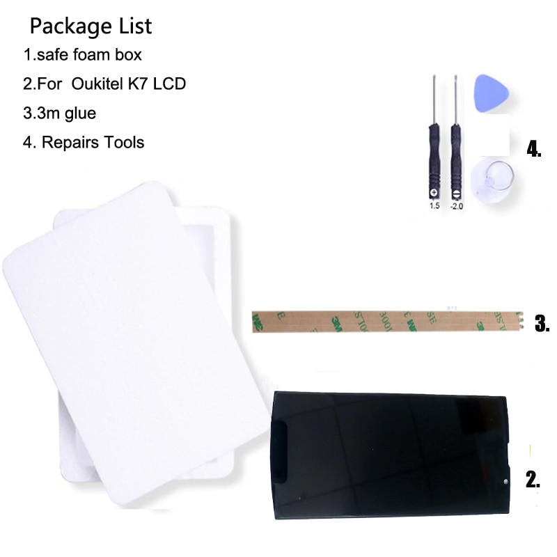For Original Oukitel k7 LCD Display +Touch Screen Digitizer Assembly Replacement Parts 6.0 inch 18:9 in stock