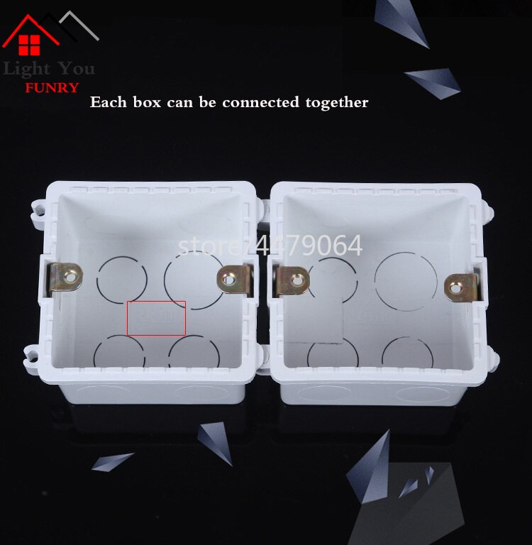Schakelaar Socket Junction Installatie Doos Universele Doos Multi-Splicing Doos Vlamvertragende Bodem Doos 86Mm * 86Mm * 50Mm