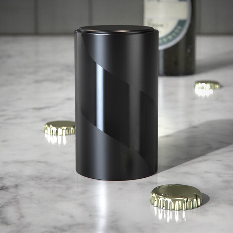 Apribottiglie magnetico automatico per birra Push Down Apribottiglie per vino Utensili da bar portatili Gadget da cucina Regalo per feste