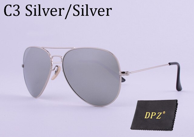 DPZ Glass lenses Gradient women sunglasses men 58mm 3025 Mirror G15 Gafas rayeds Brand sun glasses UV400: C3 no package
