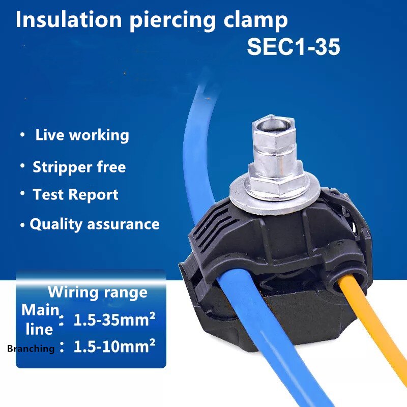 SEC1-35 1KV Insulation piercing connector,insulation piercing clamp,ipc,piercing clamp,cable connector main1.5-35 service1.5-10