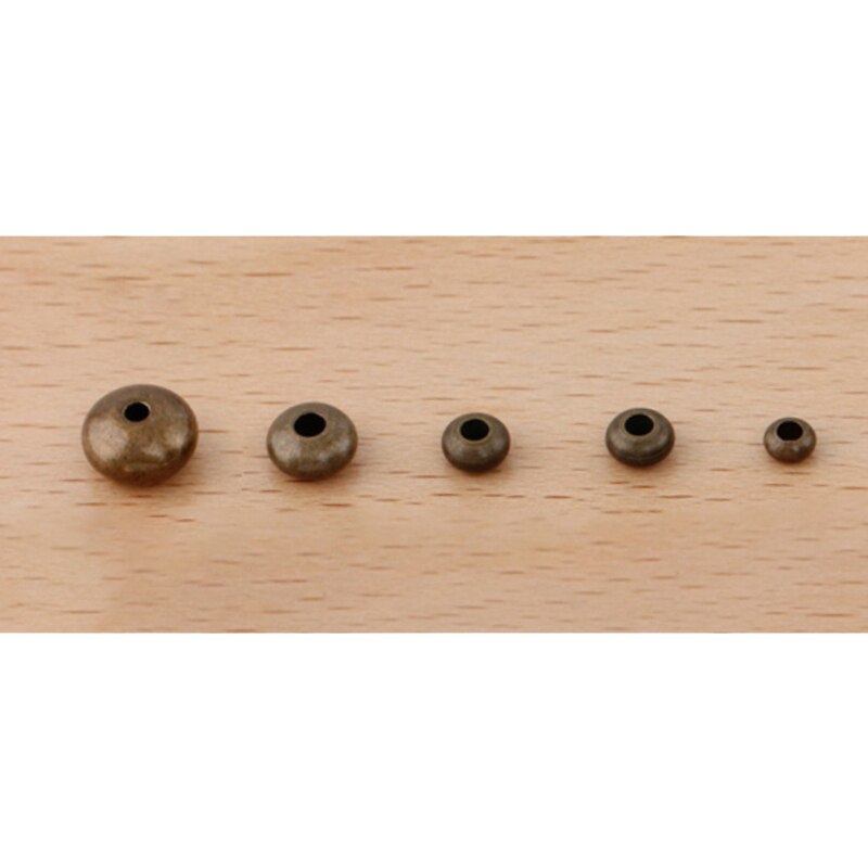20-100pcs Metal Spacer koraliki koło koralik płaskie okrągłe luźne koraliki płaskie okrągłe koralik dla DIY akcesoria do wyrobu biżuterii dostaw: Antique Bronze / 5mm 50pcs