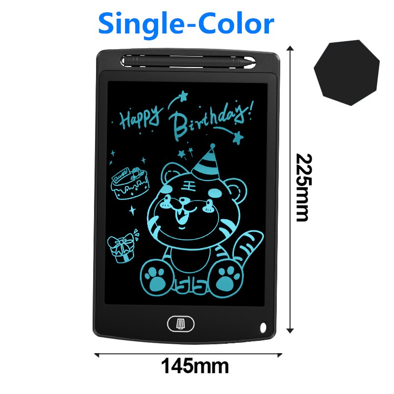 8.5 inch Graphic tablet Lcd Drawing Tablet To Draw Digital Drawing Board Smart Writing Tablet Electronic Blackboard For Children: Black Single Color