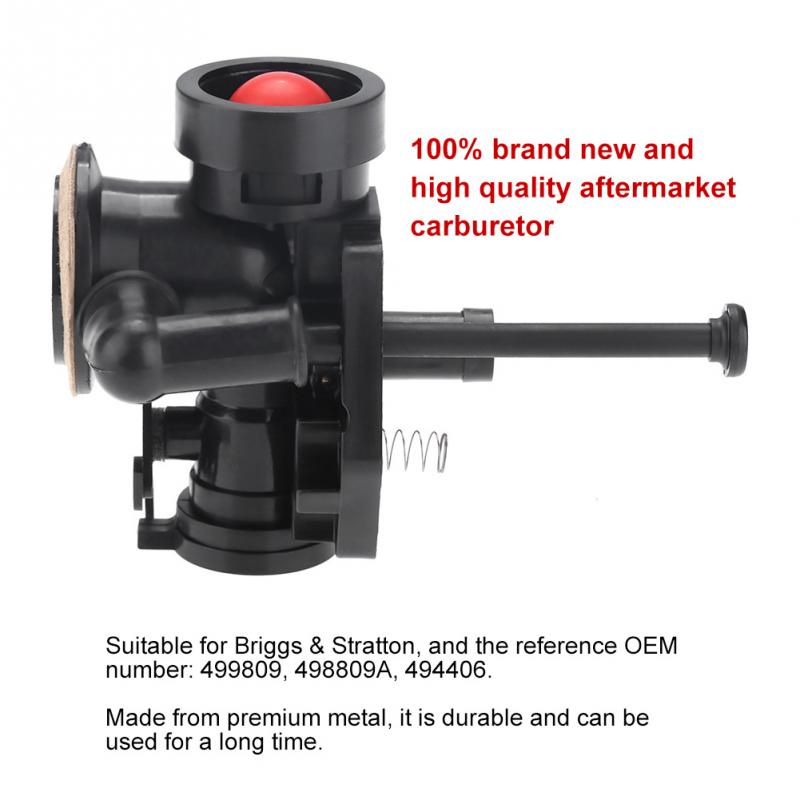 Metal Carburetor Carb with Installing Hardware for Briggs & Stratton 499809 498809A 494406 Garden Tool Parts