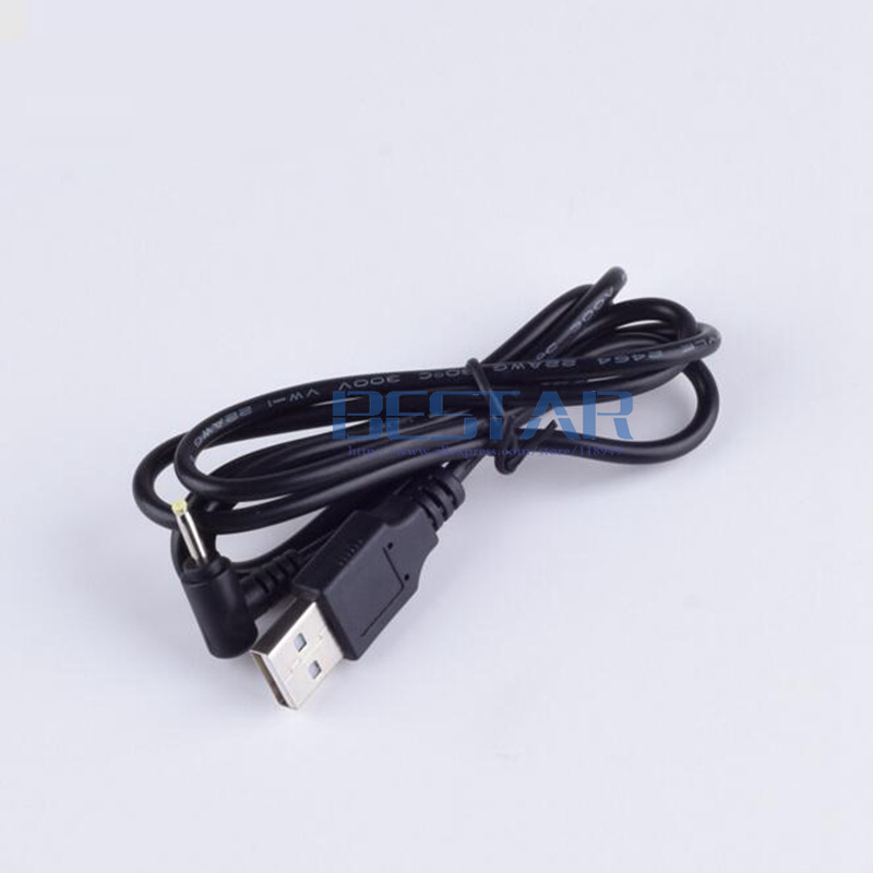 Black DC Elbow Power cable Plug USB To DC 2.5*0.7 2.5*0.7mm 2.5mm x 0.7mm 2.5x0.7 mm Jack Right Angle L shape charging Cable 1M