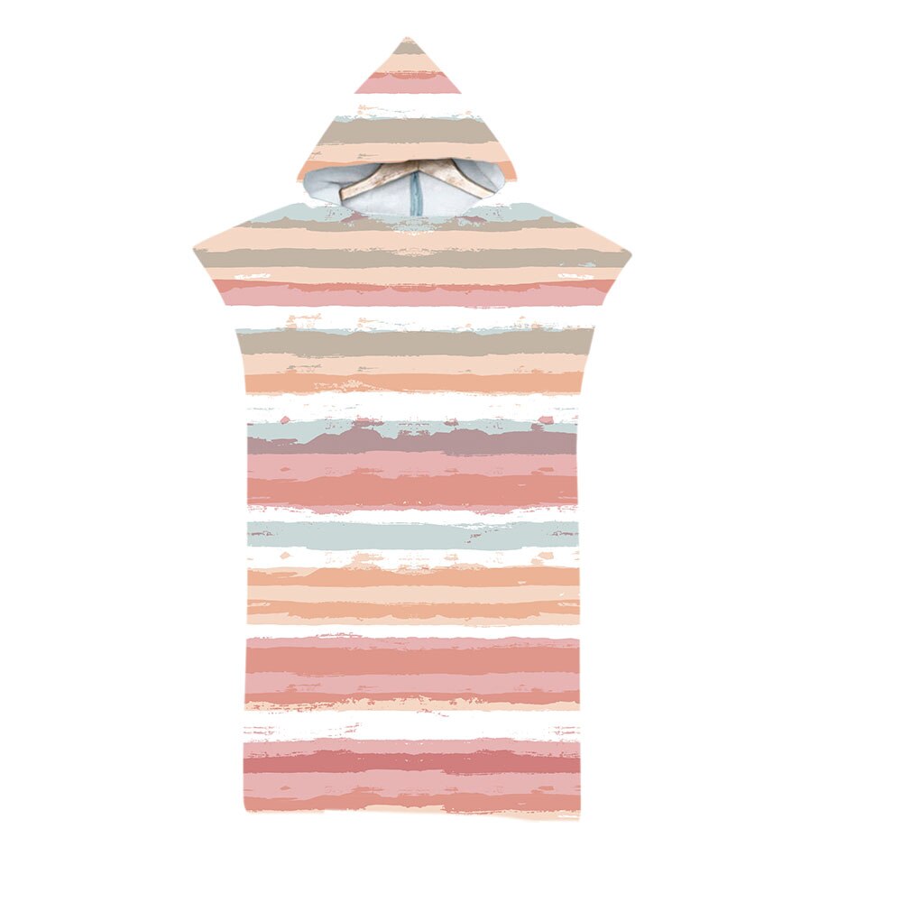 3D Kleurrijke Acryl Gedrukt Microfiber Strandlaken Voor Kids Volwassenen Zachte Badcape Zwemmen Mantel: 2