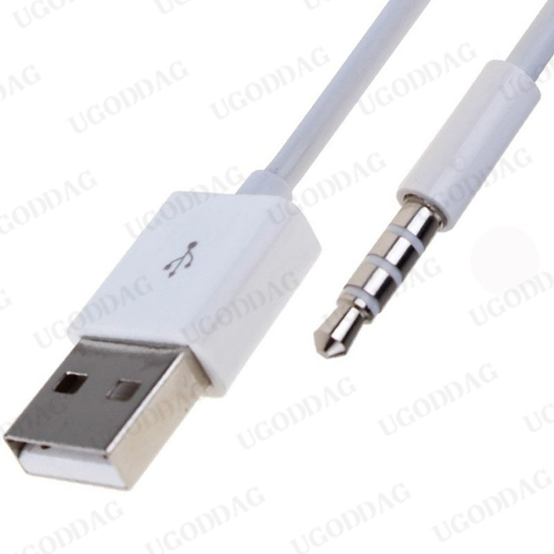 Câble adaptateur audio Jack vers USB 3.5, convertisseur de câble AUX mâle vers mâle, transfert pour Apple urgent Shuffle 3rd, 4th, 5th, 6th, 2.0mm