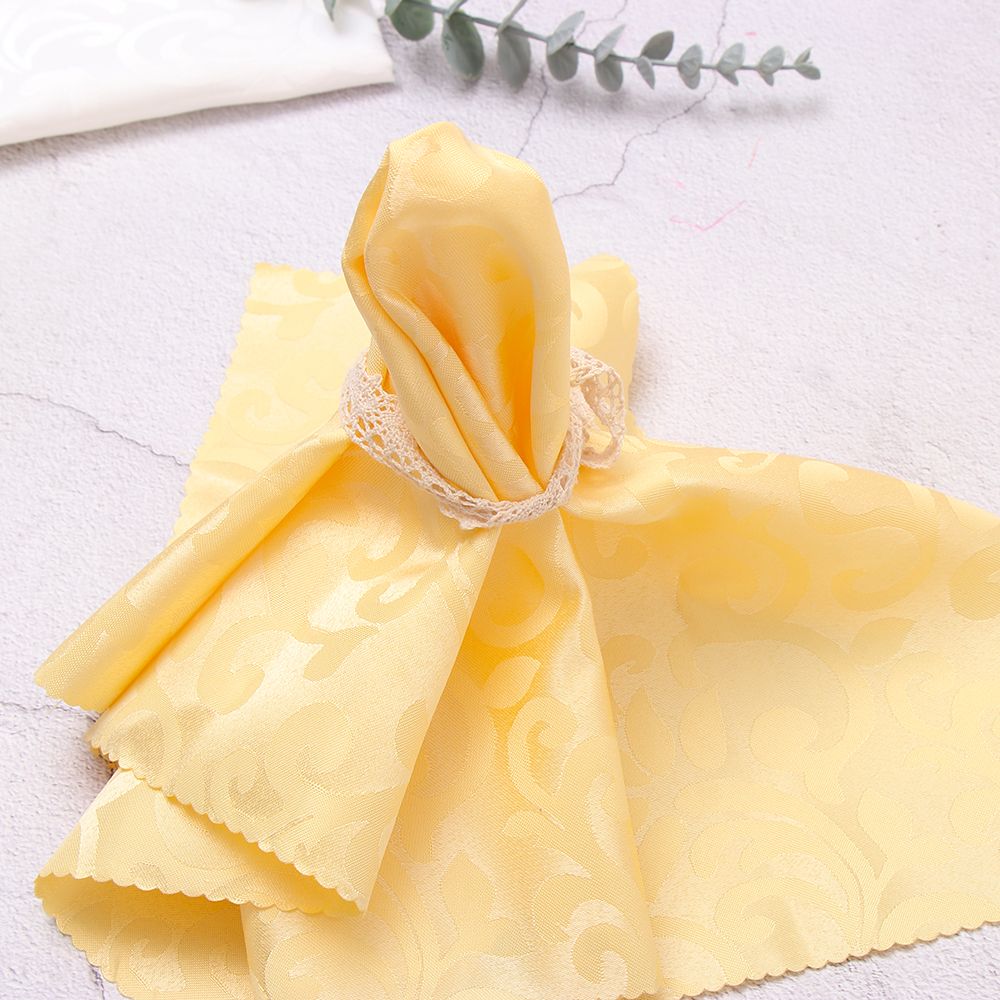 Servilleta cuadrada de bolsillo para decoración del hogar, suministros para de Hotel, 48cm, tela satinada, servilletas de mesa