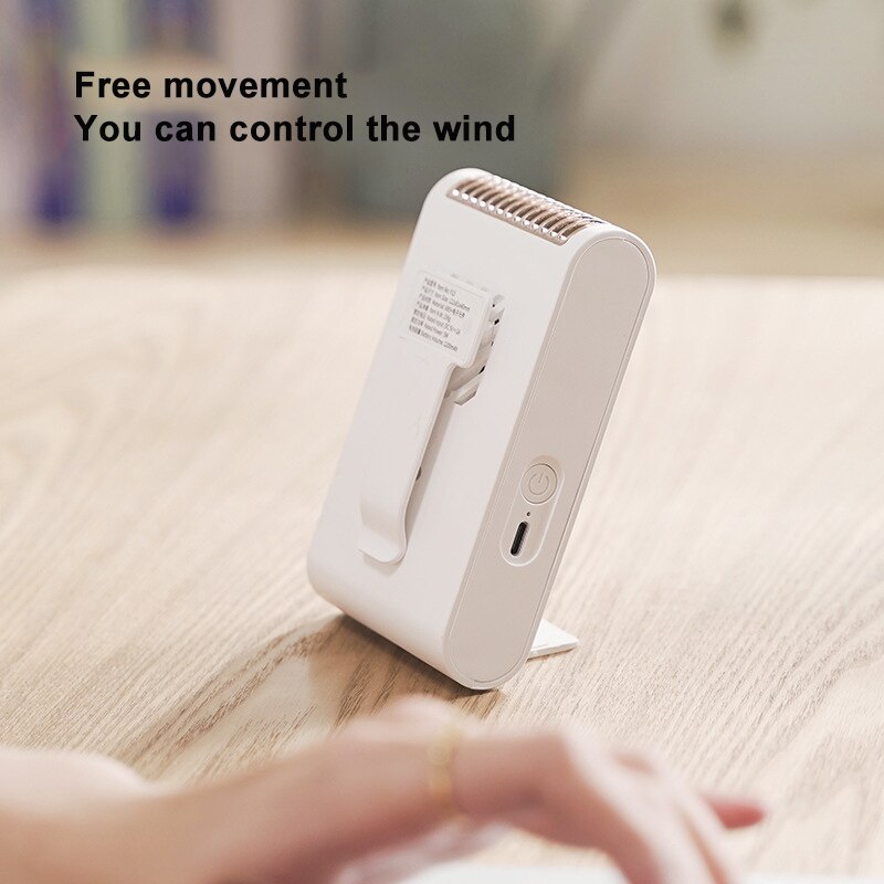Mini Portable Fan Waist Clip Fan Hanging Neck Fan USB Rechargeable Air Conditioner 1200Mah For Outdoor Working Camping