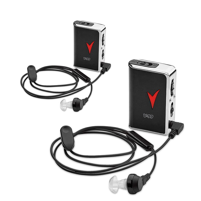 Hearing Aid V-99 Portable Hearing Amplifier Hearing Kit Behind The Ear Sound Amplifier Headphone Two Ear Plugs for The Elderly: V-99-Pair