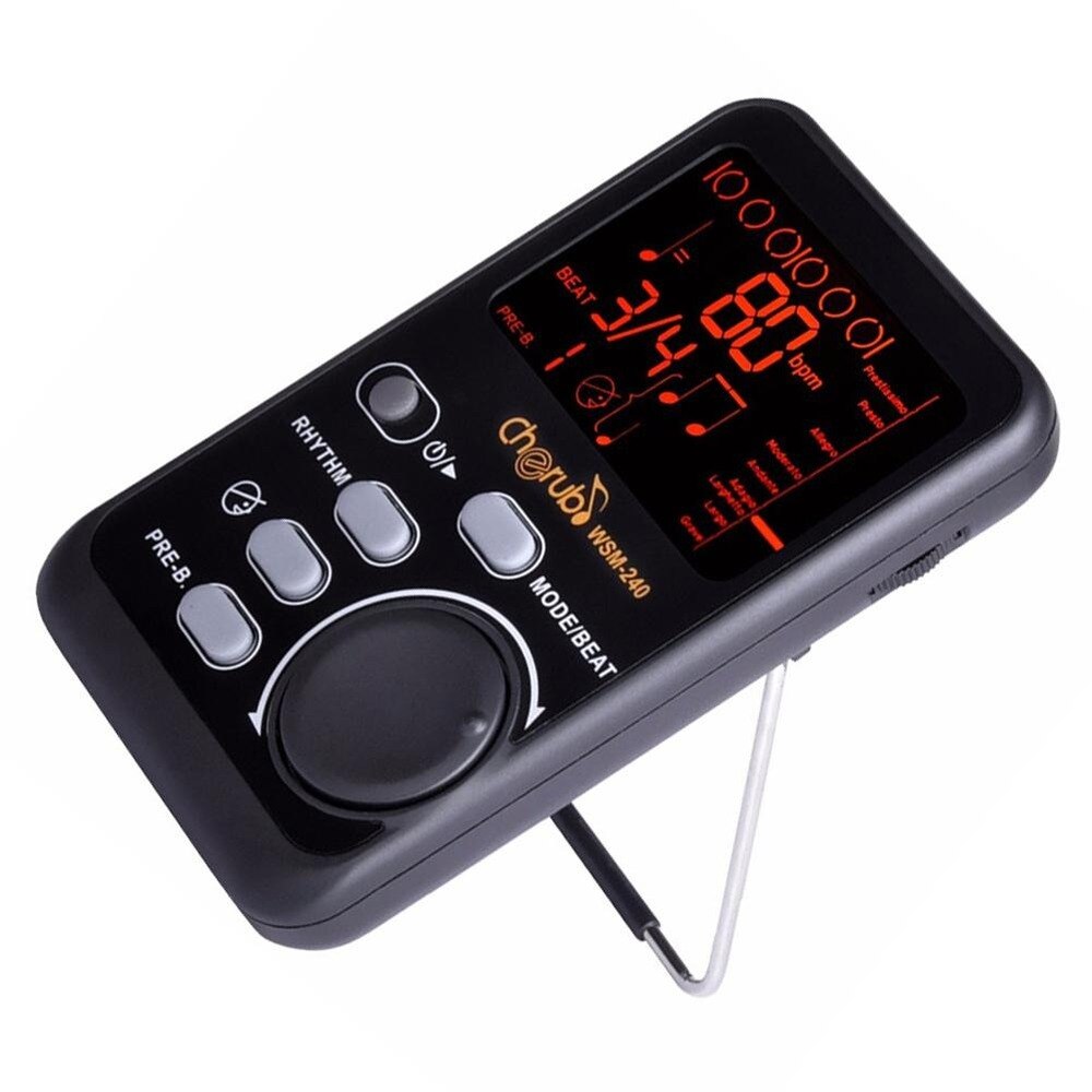 Muziekinstrumenten Universele WSM-240 Draagbare Gitaar Piano Metronoom Digitale LCD Clip-on Tuner Metronom voor gitaar Viool Bas