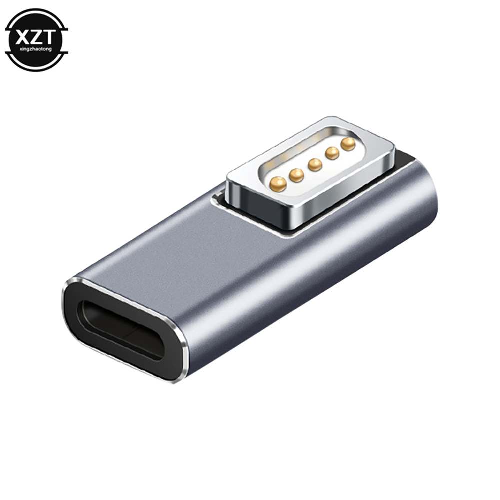 60W Type C/DC5521 Magnetic USB PD Adapter for Apple Magsafe1/Magsafe2 MacBook Air/Pro USB C Female Fast Charging Plug Converter: WHITE