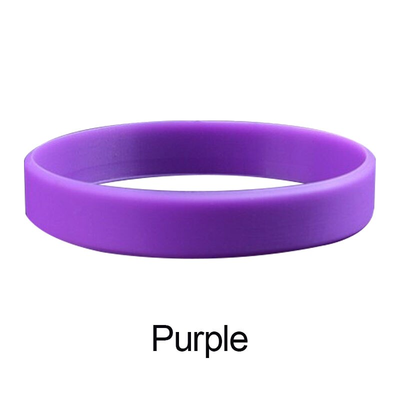 12 Color Silicone Rubber Elastic Sport Wristband Cuff Bracelets Bangles For Women Men Popular Simple Accessories: Plum