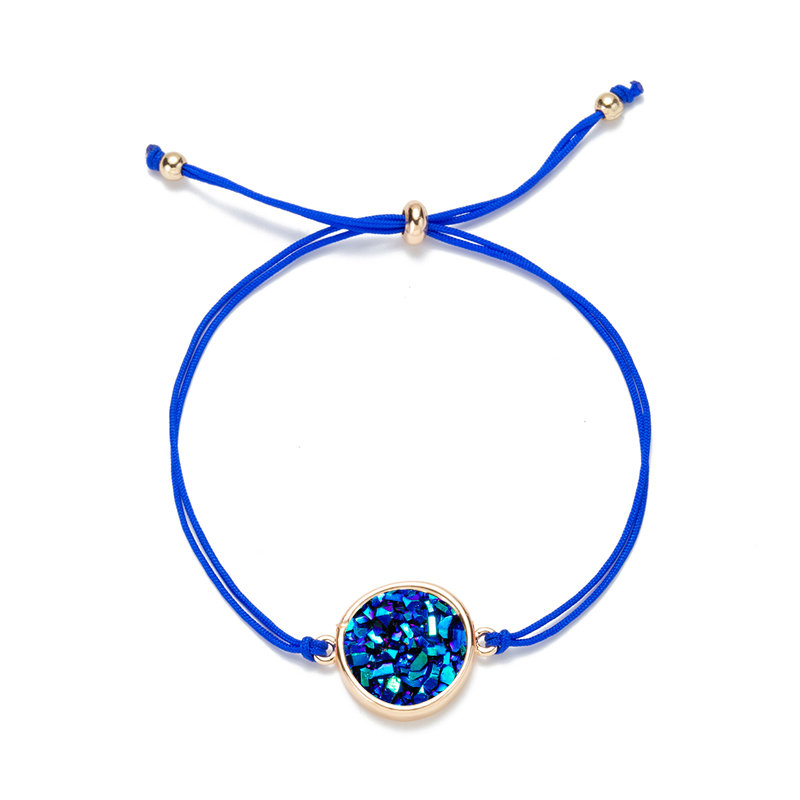 Ronde Druzy Drusy Armband Faux Hars Druse Stone Verstelbare Touw Koord Armband Sieraden voor Vrouwen/Vriendin: 1