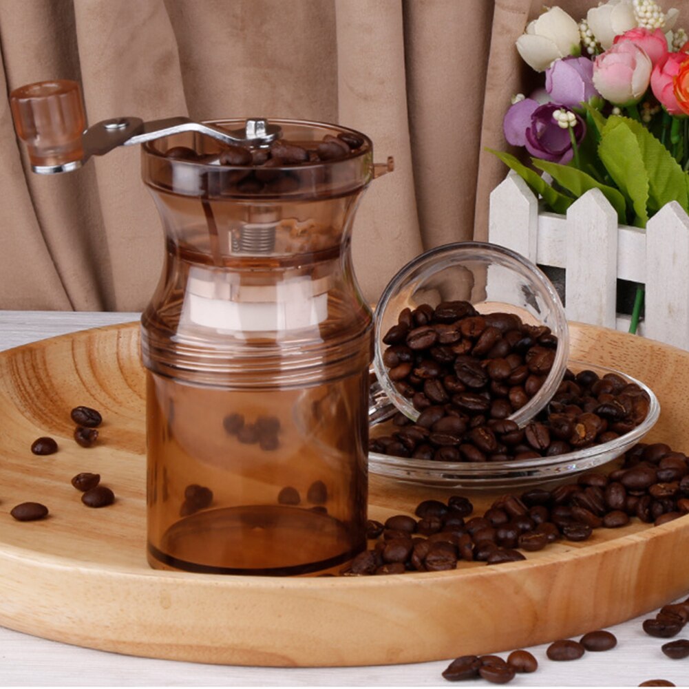 Handmatige koffiemolen, bonenmolen, draagbaar thuis, peper, keukengereedschap, reisbureau, keramische braam, café, handzwengel