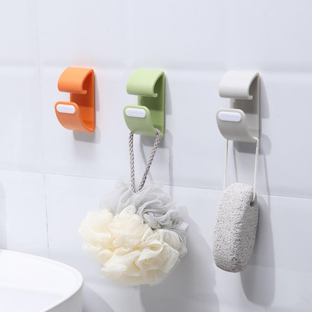 Sticky Hanger Punch-free Strong-Viscosity Plastic Storage Wash Basin Hanger for Kitchen Bathroom Towel Hanger Hooks