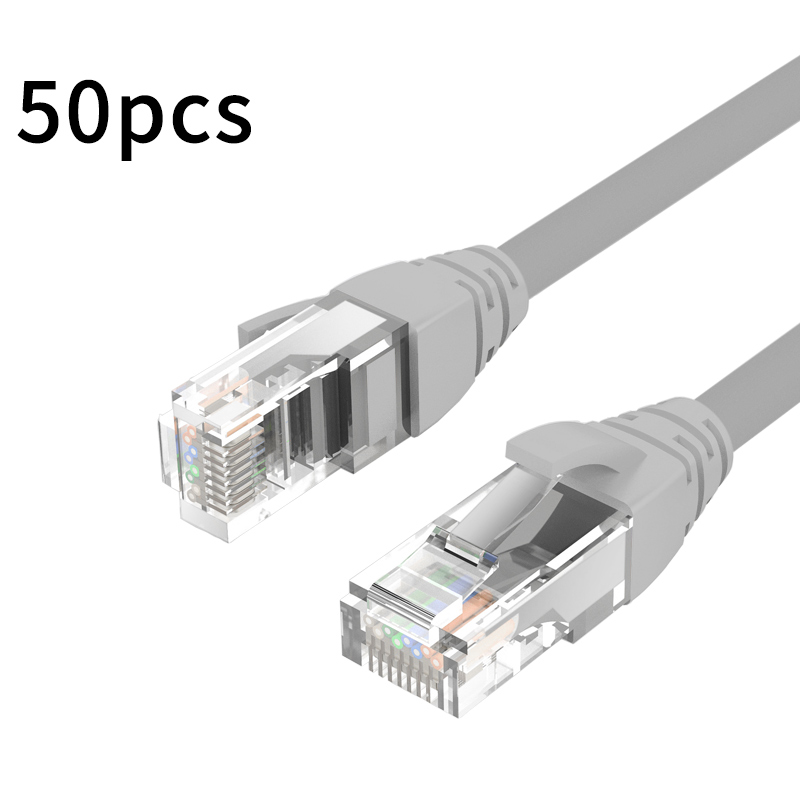 50Pcs Ethernet Kabel Cat6 Lan Kabel 0.3M/0.5M Utp RJ45 Netwerk Patch Kabel Voor Ps Pc internet Modem Router: Rood / 1.8m