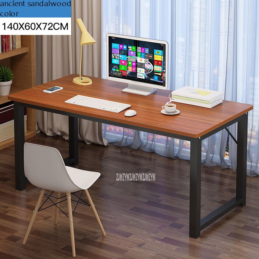 120/140cm*60*72cm Computer Desk Laptop Table for Home Office Working Study Wooden Desktop Steel Frame Durable Simple Desk Table