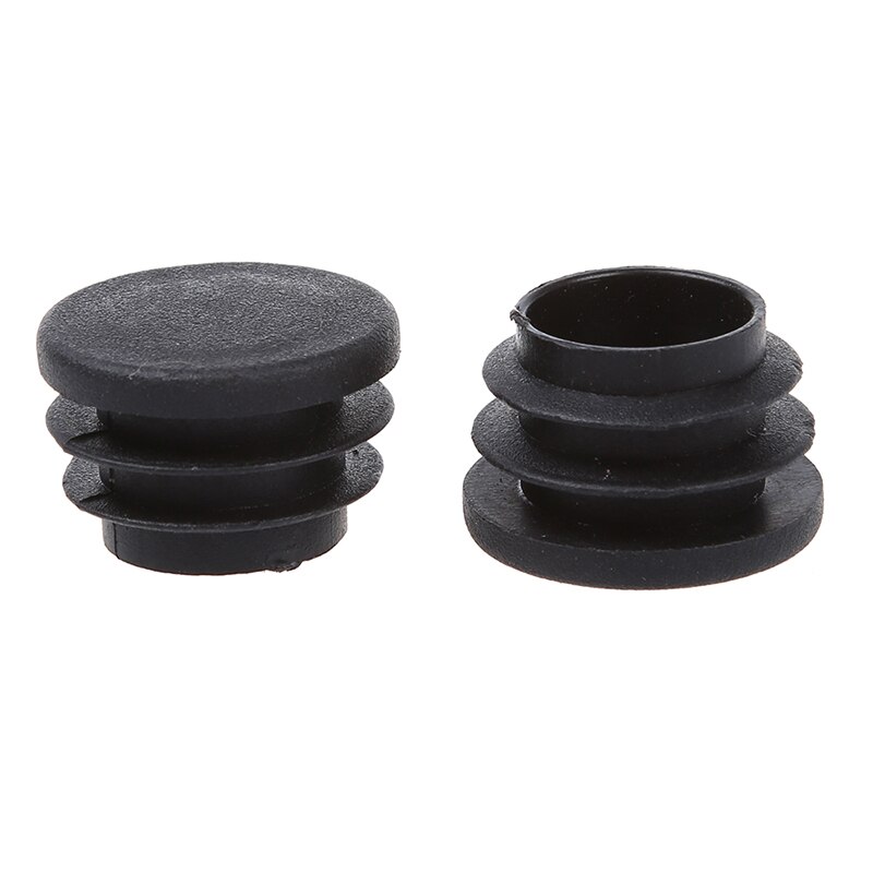 Stoel tafelpoten 25mm diameter plastic dop ronde geribbelde buisinzetstuk 10 stuks