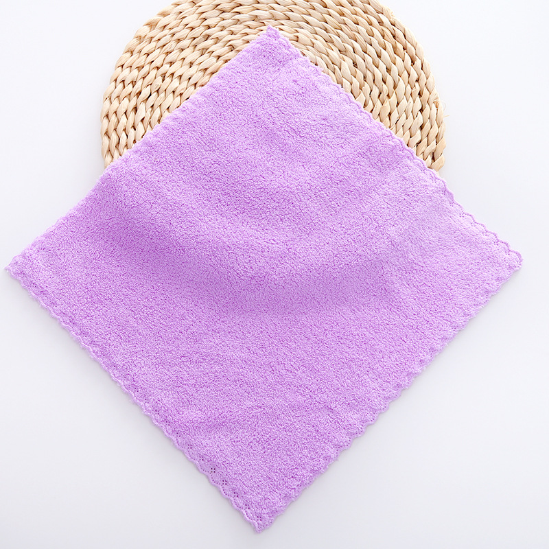 Baby 25x25cm Superfine Fiber Child Towel Super Soft Coral Fleece Towels Hand Towel Home Cleaning Face For Muslin: A