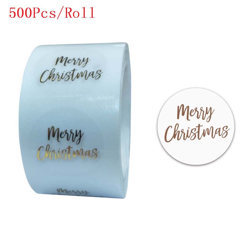 250 stk / rulle 6 designs klæbende julemærke xmas klistermærker forseglingsetiketter julemærkater pakkeindretning: 3659