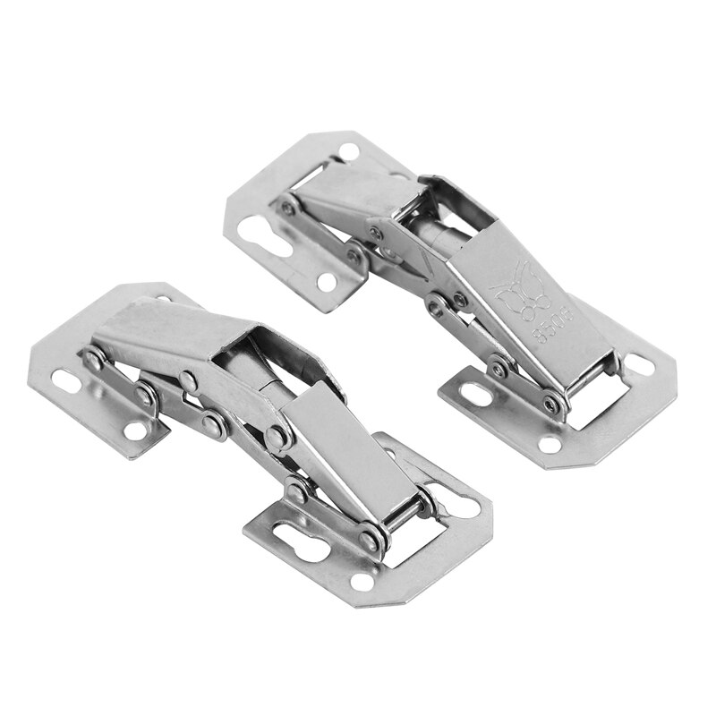 4Pcs Soft Close Kitchen Cupboard Cabinet Wardrobe 90Degree Door Hinges &amp; Screws
