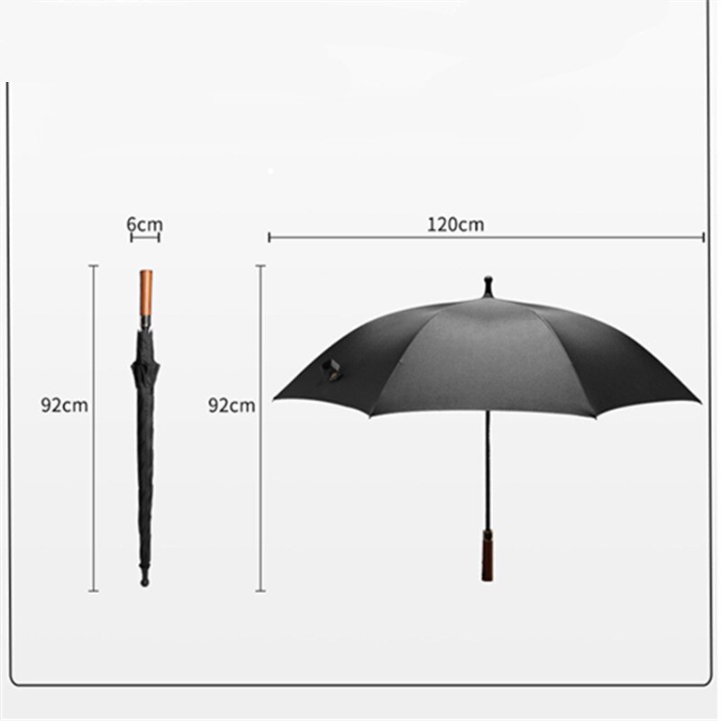 Long Umbrella 8K Business Paraguas Windproof Woode... Grandado