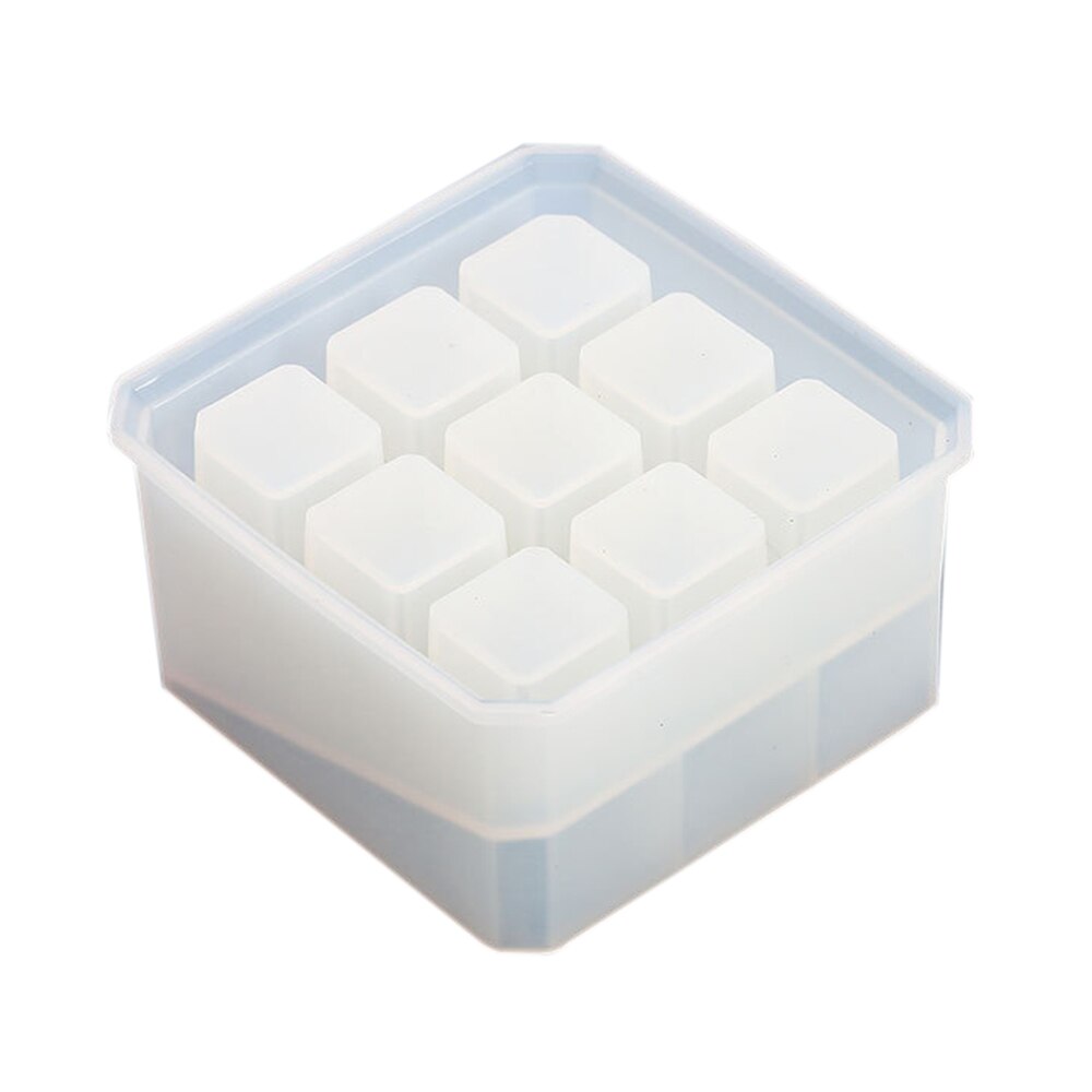 Opbergdoos voor lippenstift, diy harsmal, gedroogde bloemen van siliconen, decoratieve knutselmaterialen van epoxyhars, sieraden en cosmetica.: Vierkante lippenstift