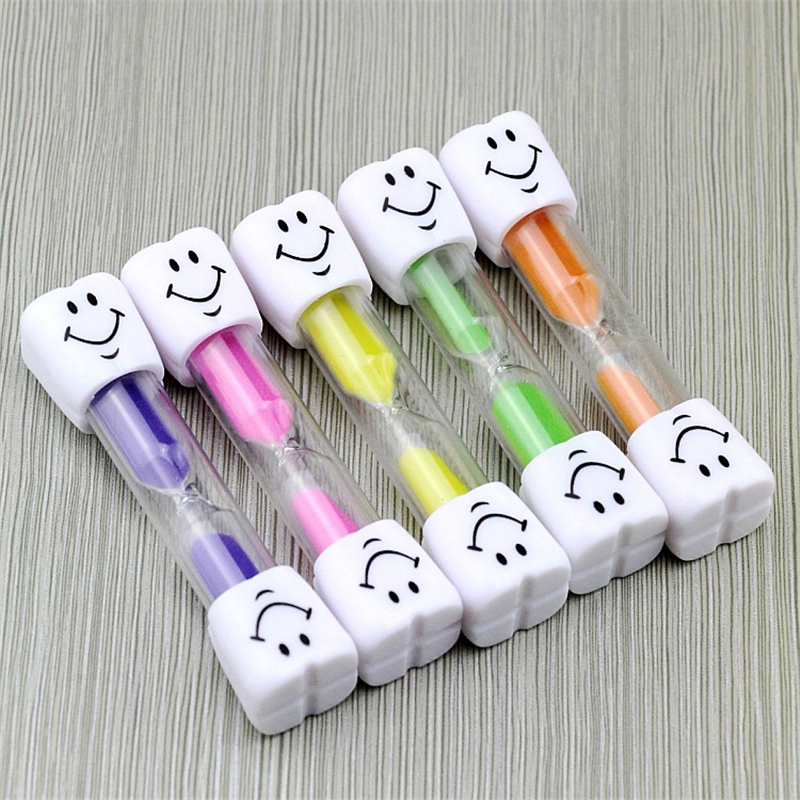 Children Kids Sandglass Toys Tooth Brushing Timer 3 Minutes Smiling Face Sandglass Hourglass Timer Toy Chronograph reminder toys