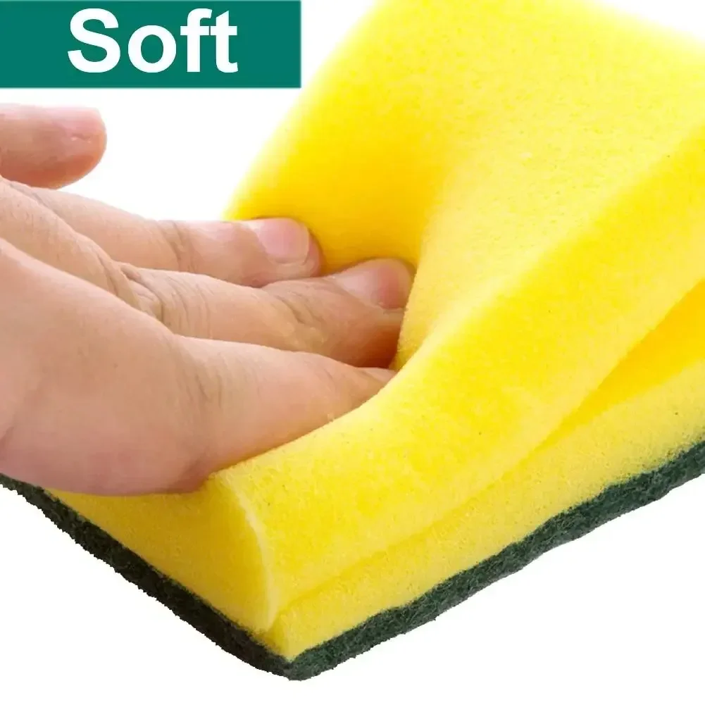 Esponja para lavar platos de cocina, suave, absorbente, limpieza, olla, estropajo de óxido, Kits de eliminación, cepillo de limpieza del hogar, esponja, 100/1 Uds.