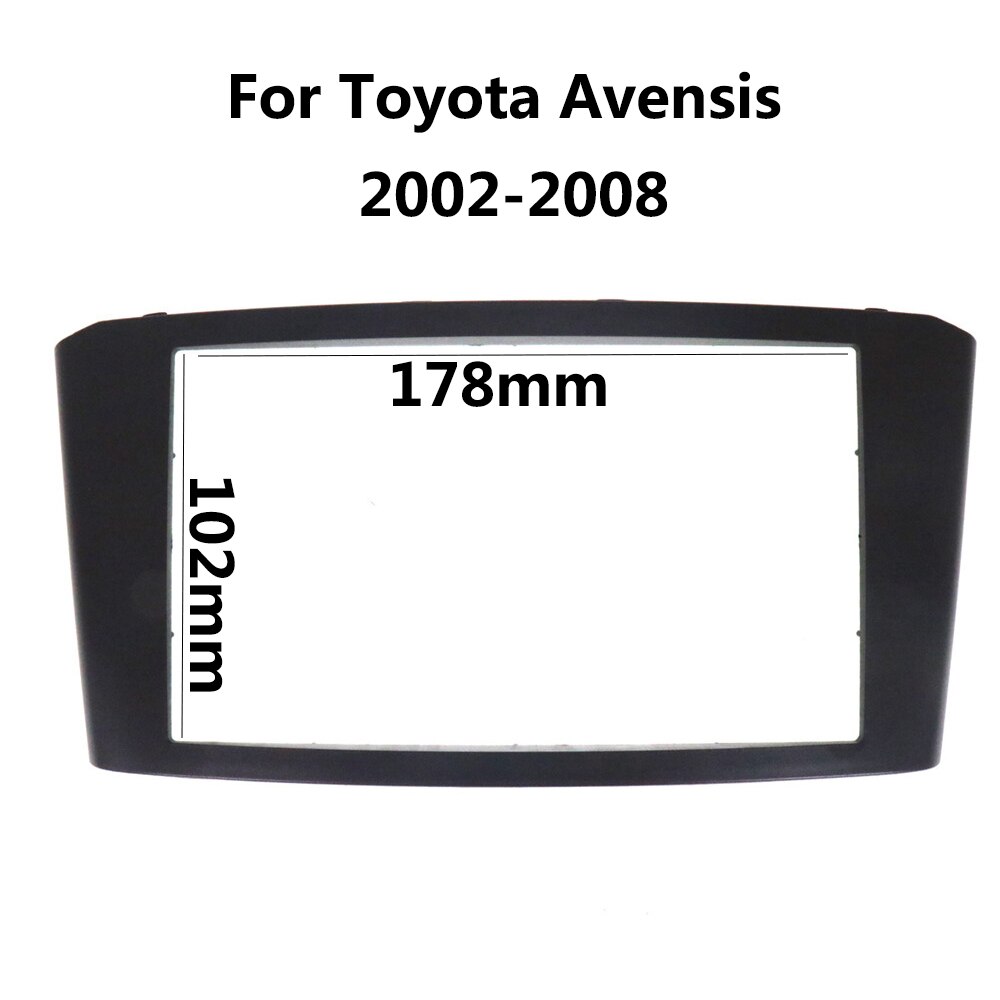 Double 2 Din Car Radio Fascia for TOYOTA Avensis Frame 2002 2007 2006 2005 2004 2003 Black Silver Panel Stereo Audio Frame: Frame-avensis-b