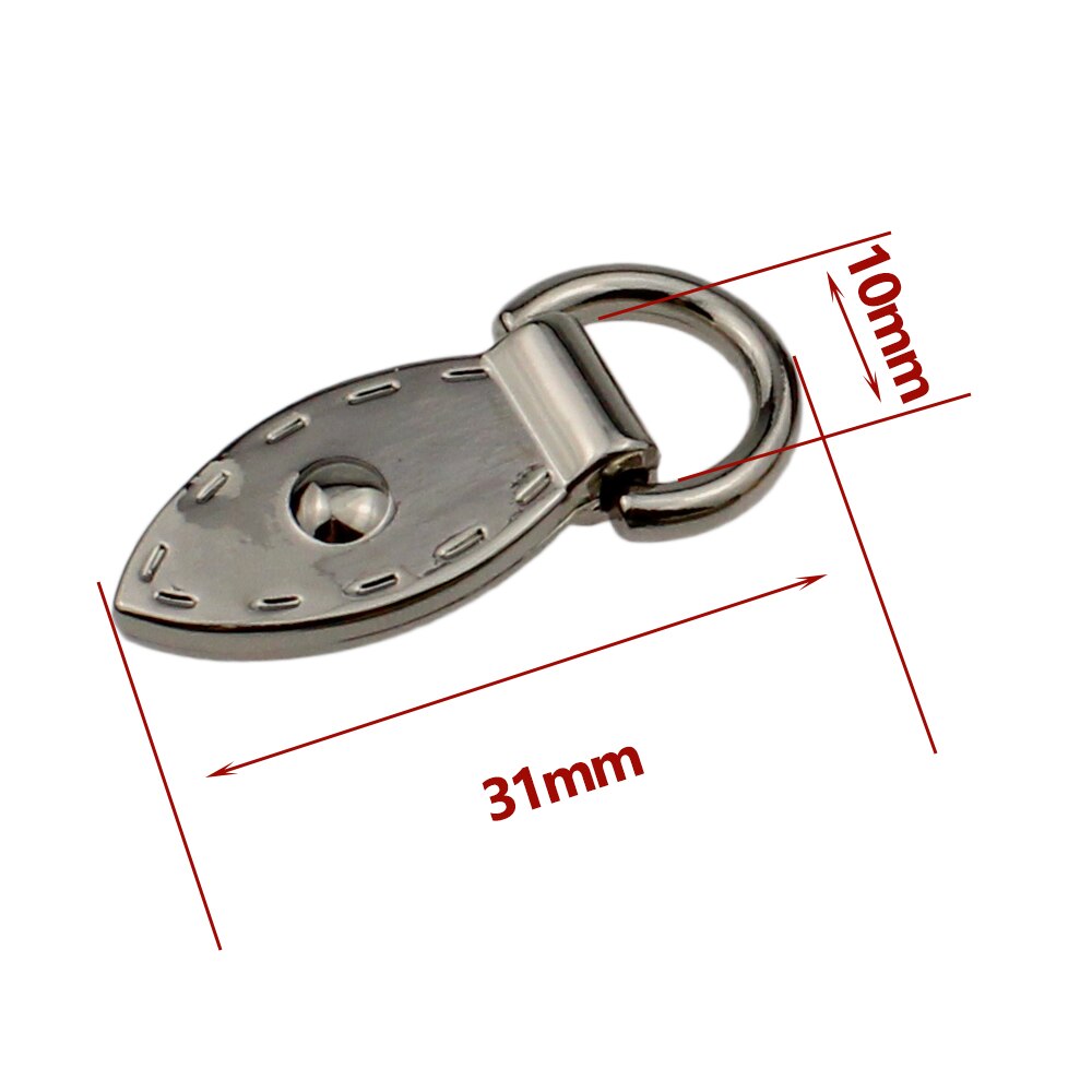 2 stücke Metall Blatt bilden Tasche Anker D-Ring Tasche Stecker Anker Schnallen Mit Schrauben Aufhänger haken Taschen Gürtel Gurt Leder Handwerk: 2Stck Silber-