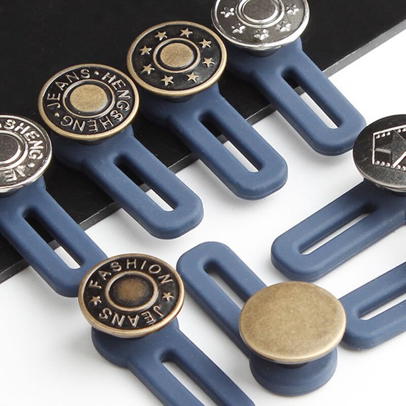 Jean avec bouton rétractable pour vêtements | Pantalon, jean, Ceinture en métal, bouton extensible ajustable, Ceinture, Jeans, boutons de couture
