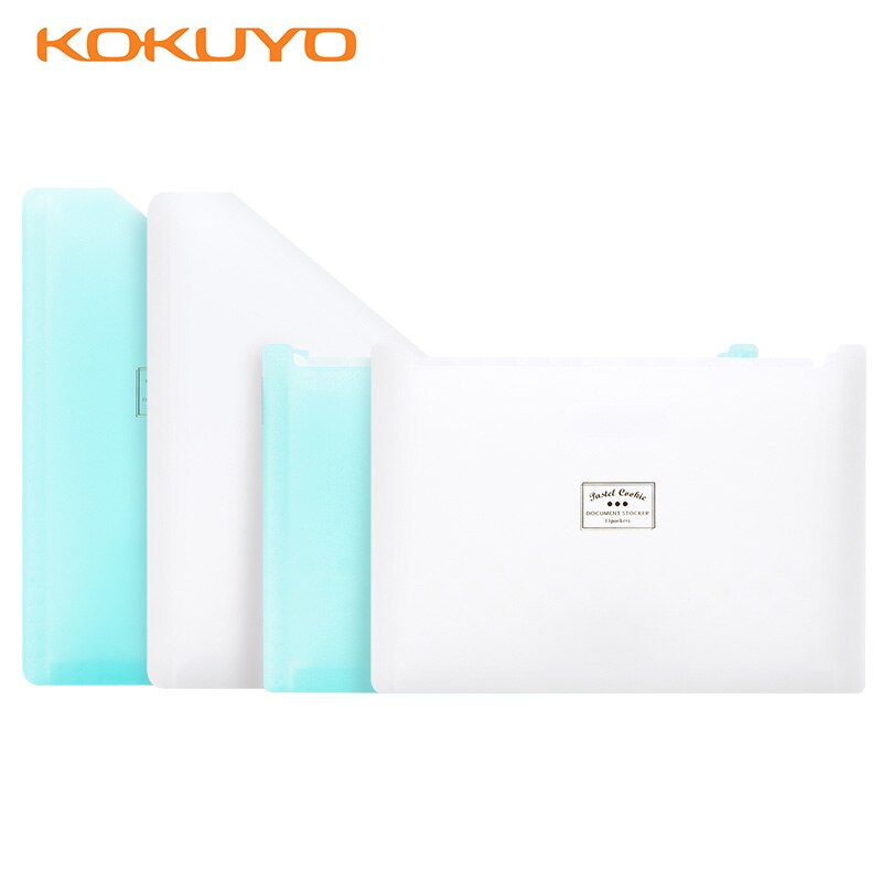 KOKUYO Expanding Document Wallets Files Bags Multi-layers for Table Storage Fresh Style A4 Document Shelf WSG-DFCS
