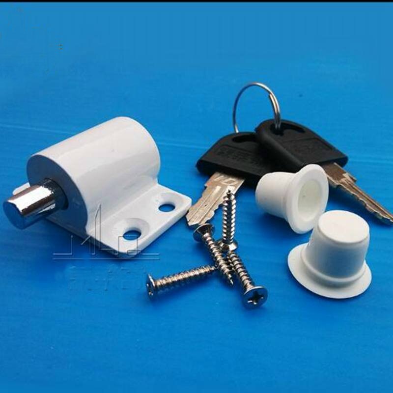 Perno de seguridad para ventana infantil, cierre de aleación de Zinc para puerta corredera, KYY8186-KYY8188 de bloqueo para Patio: White