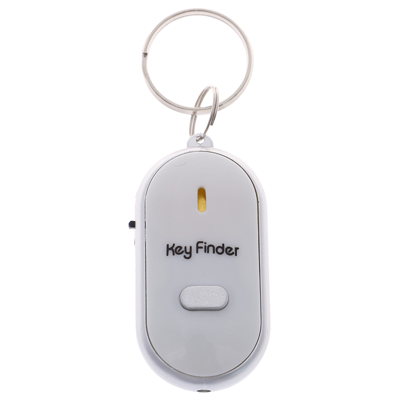 LED Light Torch Remote Sound Control Lost Key Finder Locator Keychain Mini Old Age Anti- Loss Device Alarm Locator Track: White