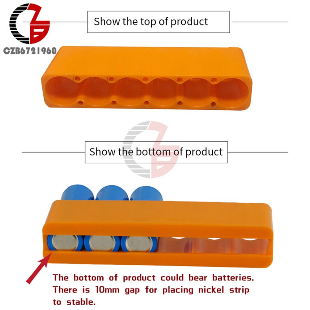 18650 Lithium Battery Pack Fixture Single Row Double Sided Spot Welding Plastic Fixed Fixture Battery Packs Soldering Tool