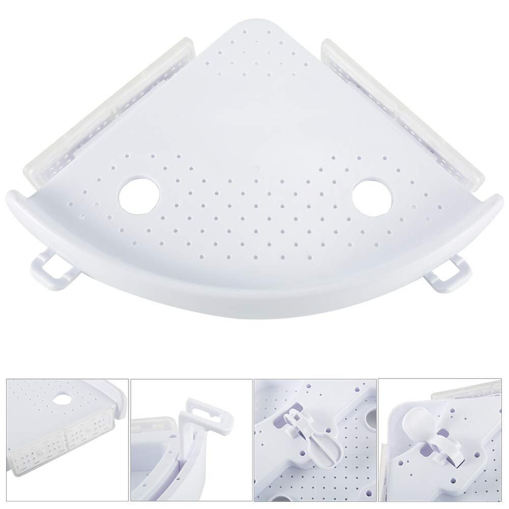 Badkamer Douche Plank Multifunctionele Hoek Opbergrek 2 Haken Voor Handdoek Opknoping Shampoo Houder Zuig
